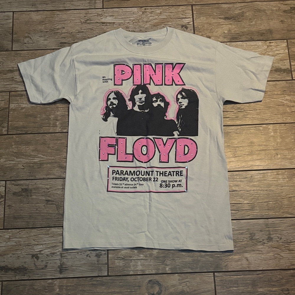 Pink Floyd White Tee with Pink Graphic